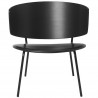 black aniline leather seat - Herman lounge chair