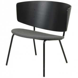 noir / gris foncé Fiord - fauteuil lounge Herman