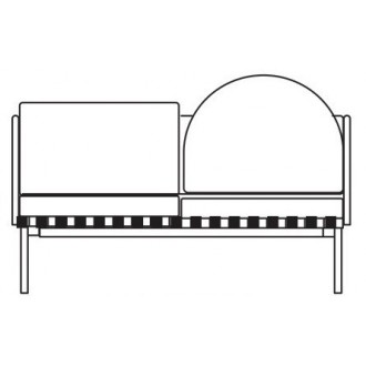 coussin rond - 2 accoudoirs - canapé Grid