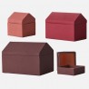 red - 4 x Traditional Houses boxes
