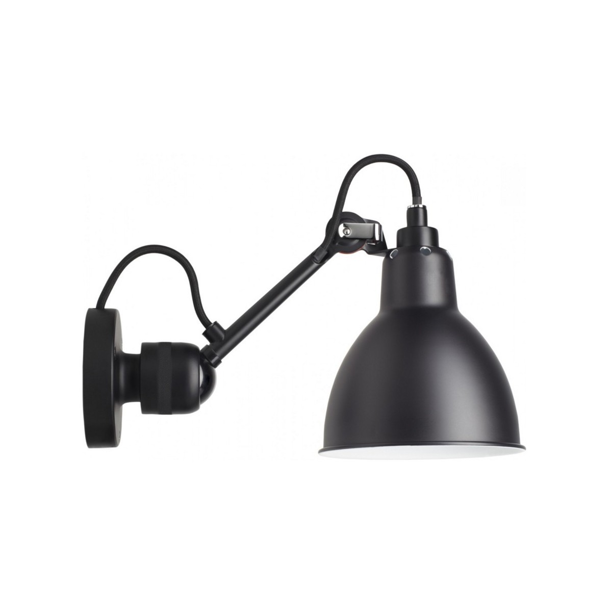 black / round black - Gras 304 - wall lamp