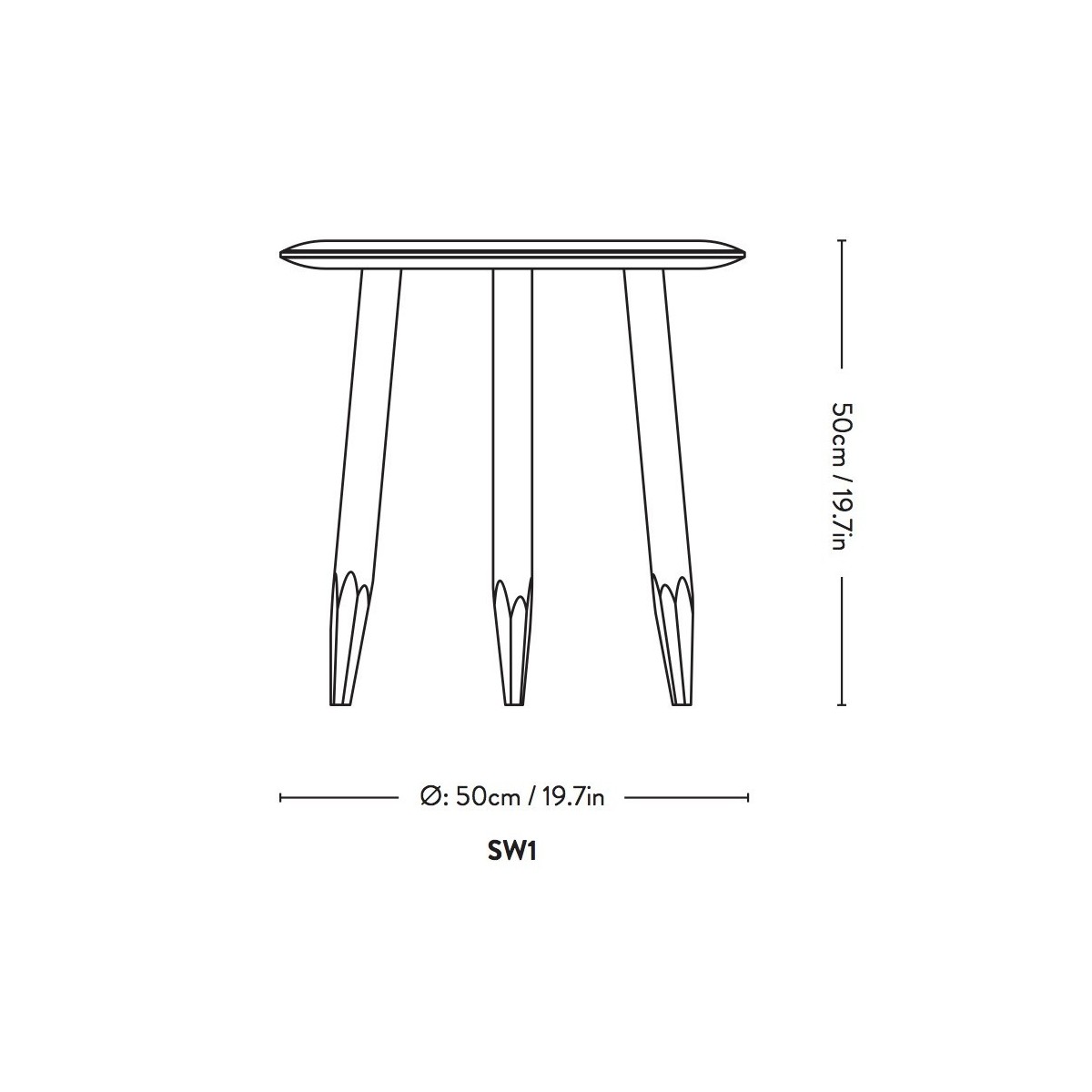 Ø50cm -  SW1 Hoof table