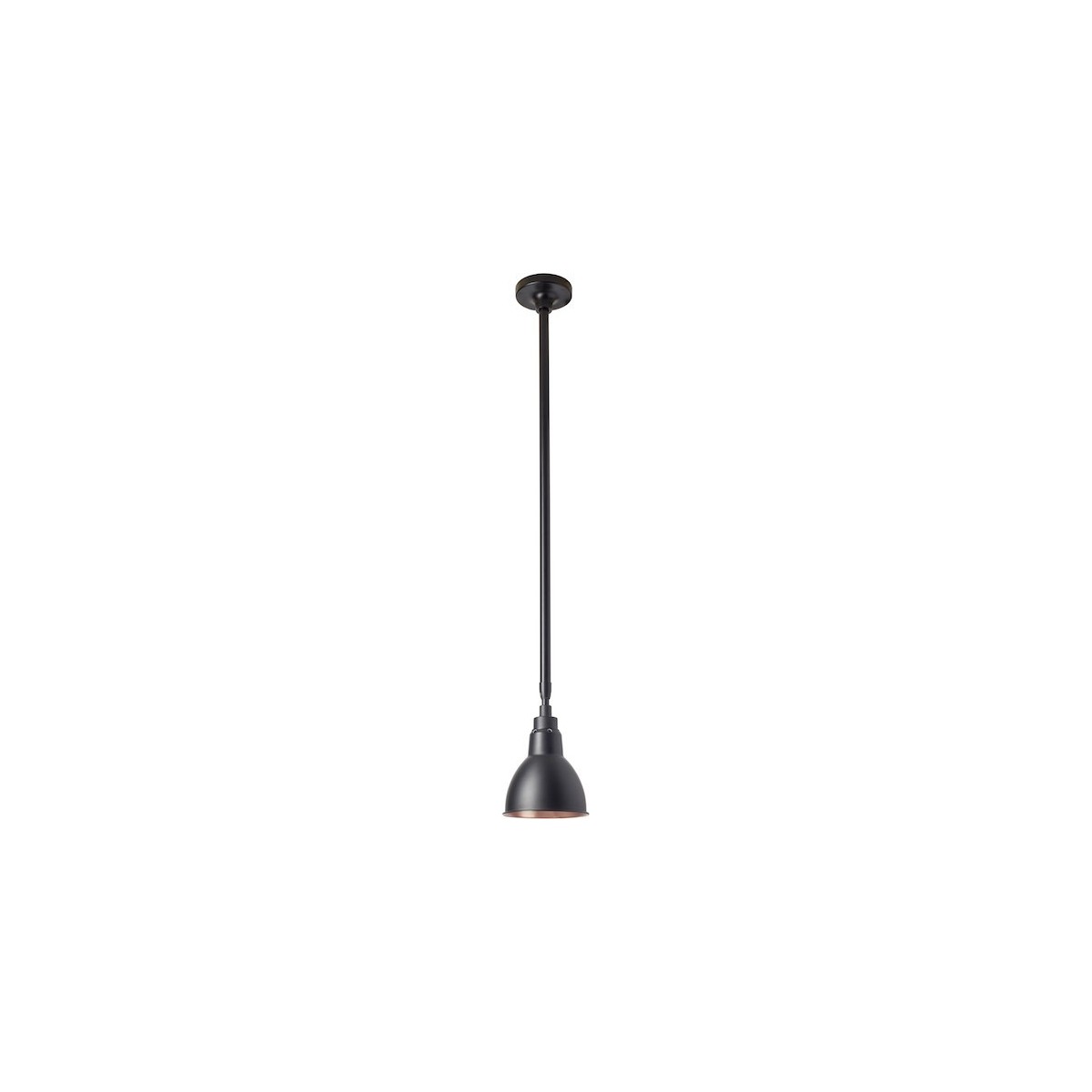 black / round black-copper - Gras 300 - ceiling lamp