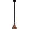black / round raw copper - Gras 300 - ceiling lamp