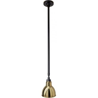 black / round brass - Gras 300 - ceiling lamp