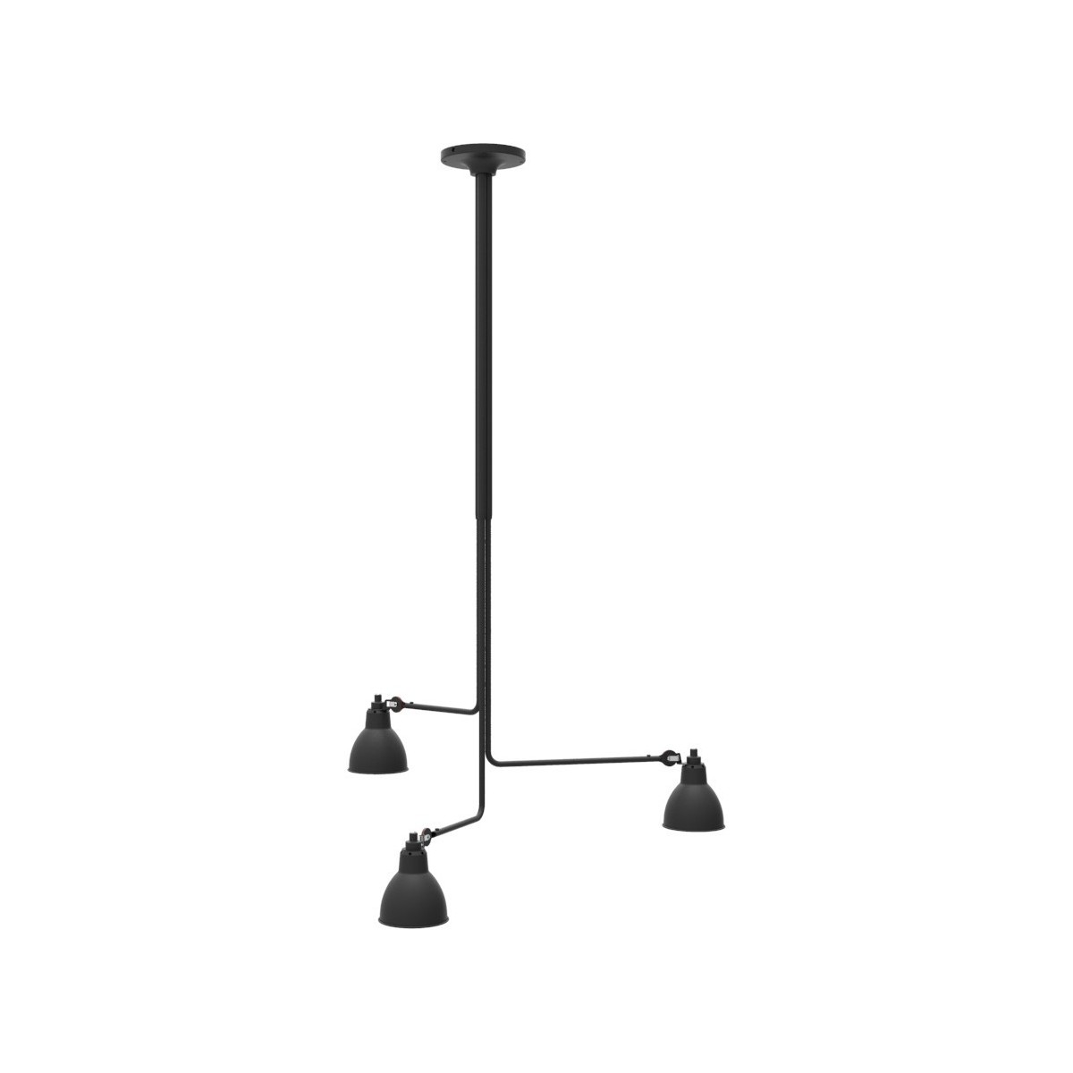 black / round black - Gras 315 - ceiling lamp (BL-BL)