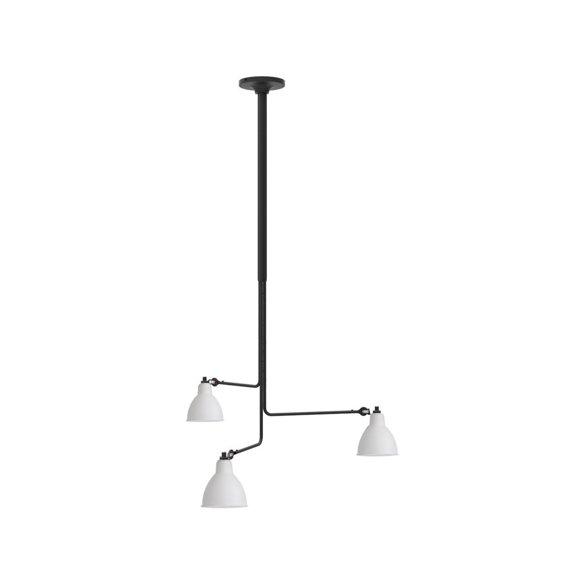 black / round polycarbonate - Gras 315 - ceiling lamp (BL-PC)