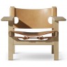 natural leather + soaped oak - Spanish chair