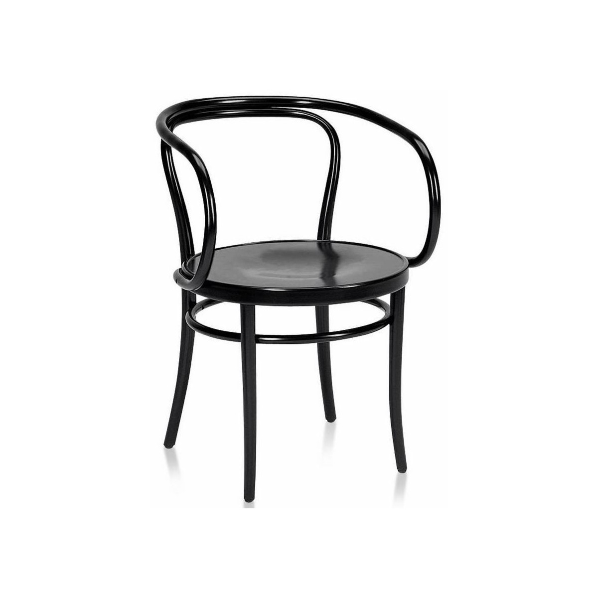 black painted beech + plywood seat - Wiener Stuhl