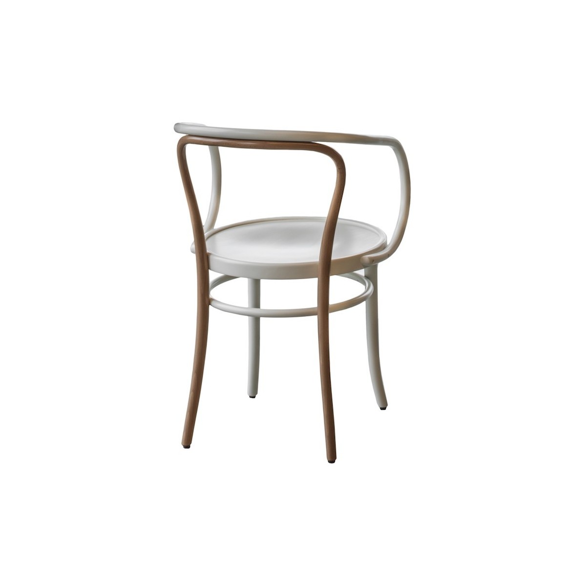 hêtre naturel + peint en blanc + assise contreplaqué - Wiener Stuhl bicolore