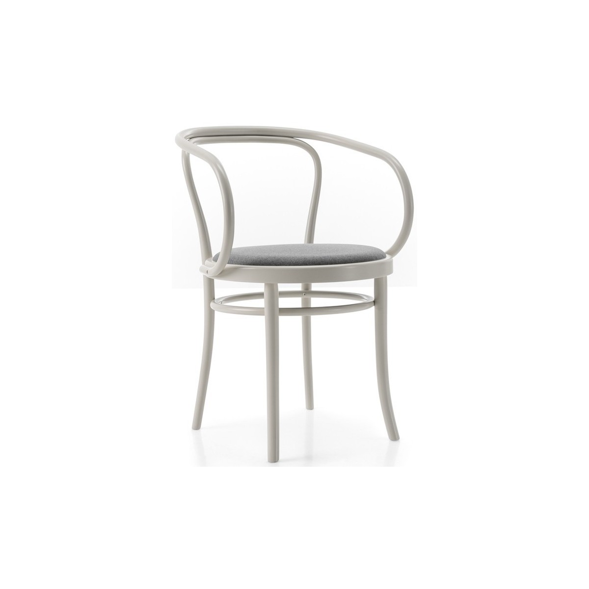 white painted beech + Divina 173 fabric seat - Wiener Stuhl