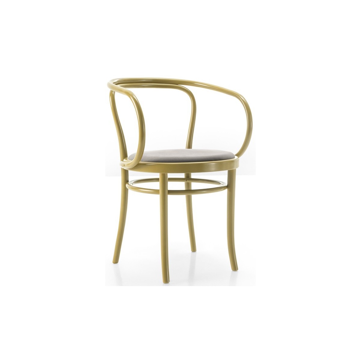 yellow D24 painted beech + Liezen 007 fabric seat - Wiener Stuhl