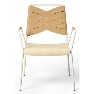 white/ash/natural - Torso lounge chair