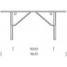 W160cm - PP85/160 table