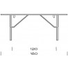W180cm - PP85/180 table