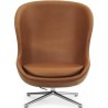 with tilt - Ultra leather 41574 / aluminium - Hyg high lounge chair