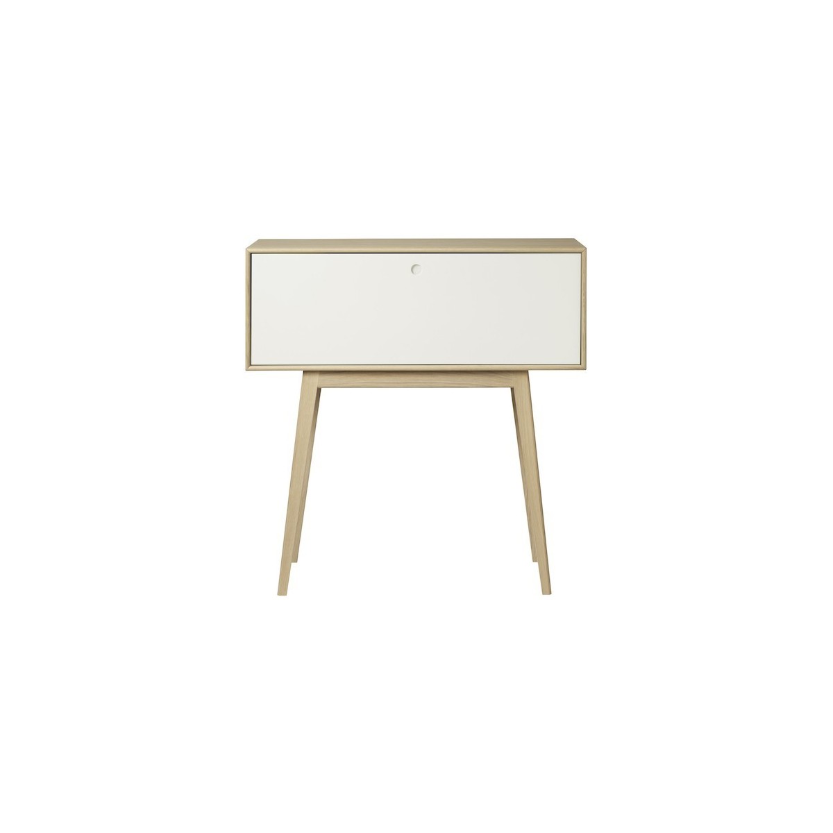 white / natural lacquered oak - writing desk Butler A84