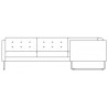 corner sofa Madison - sled base (art. 15503 + 15522 + 15523)