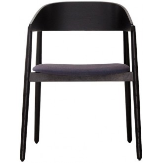 breeze fusion 4502 seat - black lacquered oak - AC2 chair