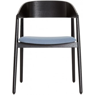 step melange 66018  seat - black lacquered oak - AC2 chair
