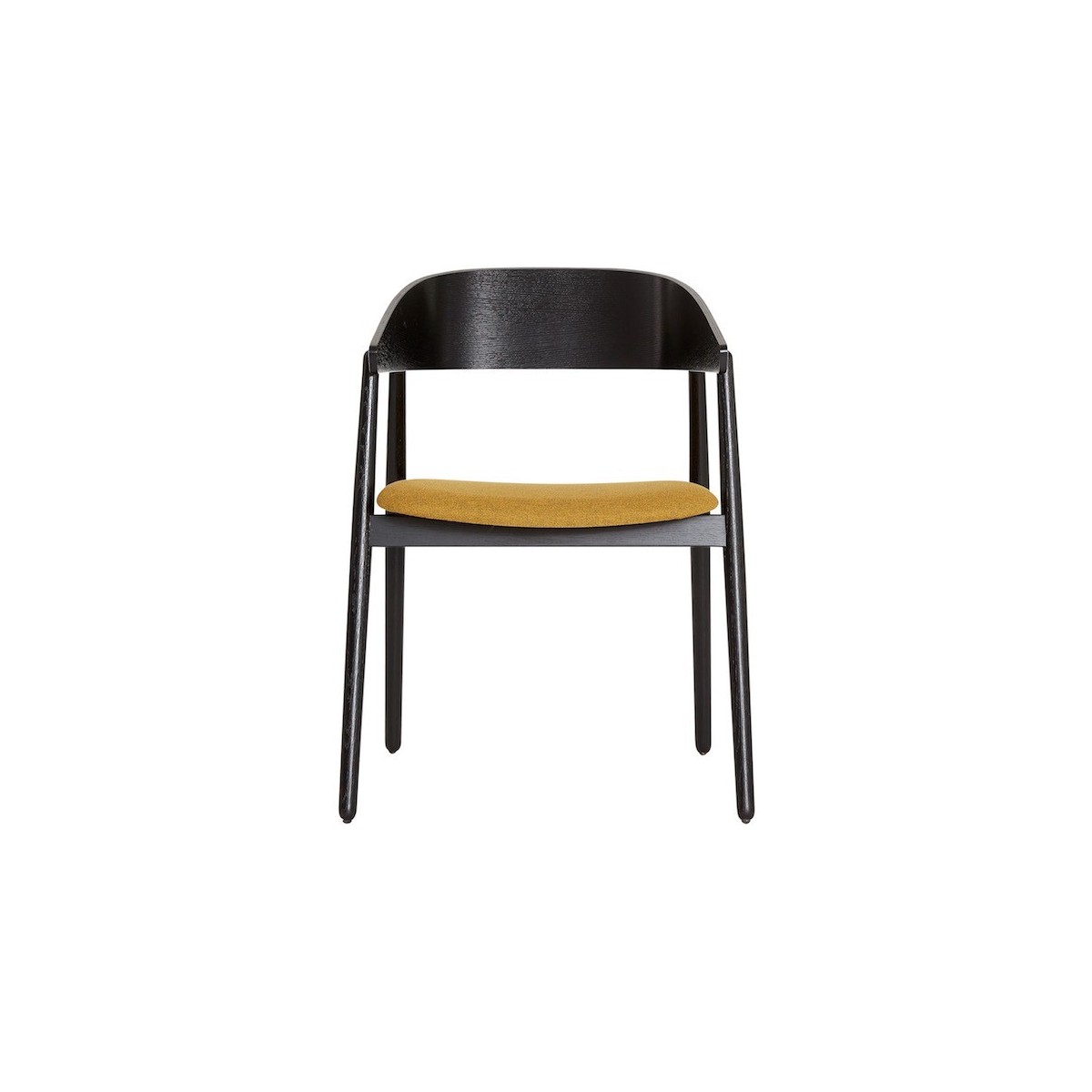 step melange 62057 seat - black lacquered oak - AC2 chair