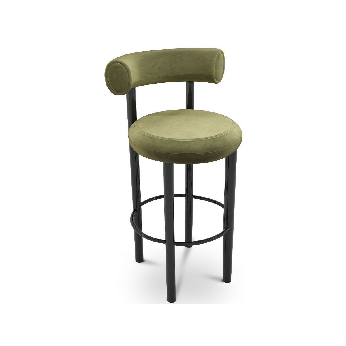 Cassia 41 velvet - Fat bar stool