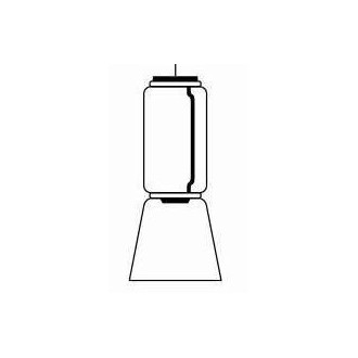 1 low cylinder + cone - pendant - Noctambule