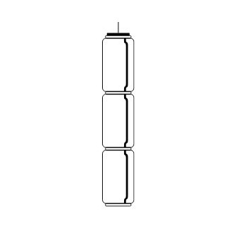 3 low cylinders - pendant - Noctambule