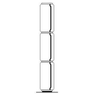 3 high cylinders - floor lamp - Noctambule