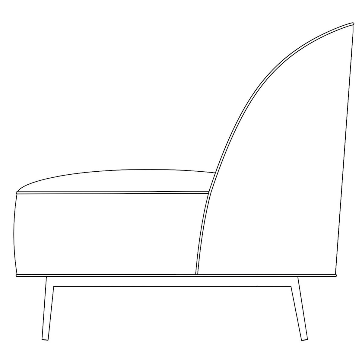 without armrest - Mammoth lounge chair