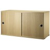 Cabinet portes coulissantes - chêne - L78xP30xH42 cm
