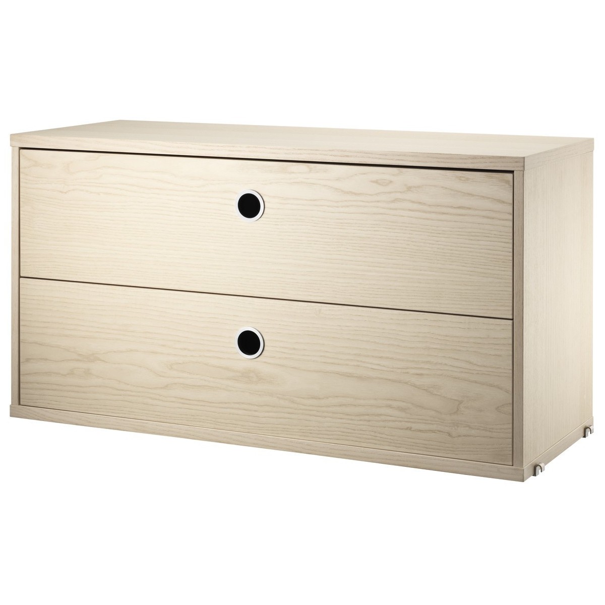 Chest 2 drawers - ash - W78xD30xH42 cm