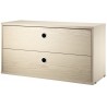 Chest 2 drawers - ash - W78xD30xH42 cm