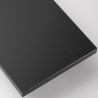 58x20cm - 3 étagères - Frêne teinté noir