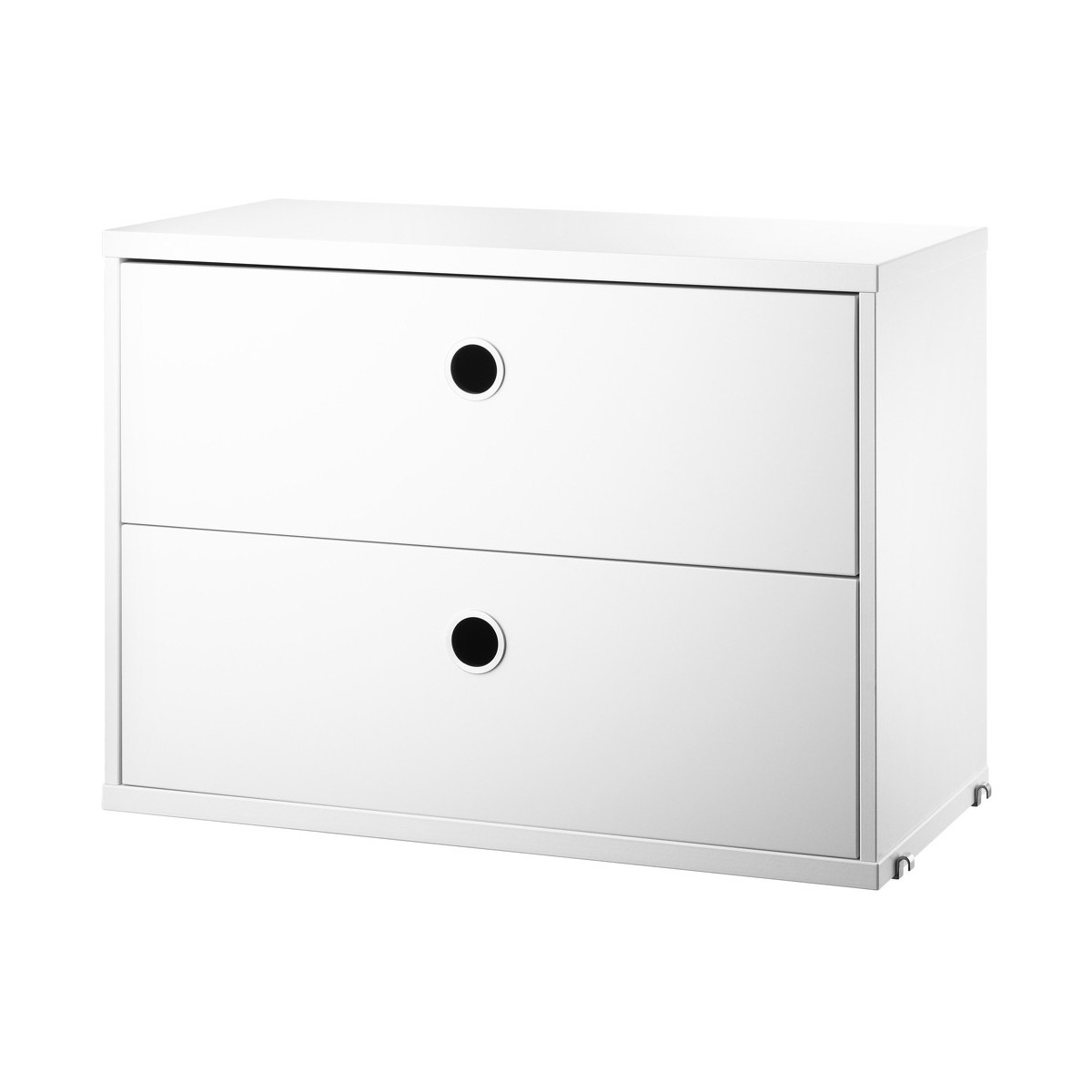 Chest 2 drawers - white - W58xD30xH42 cm