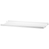 58x20cm - metal shelf, low edge - white