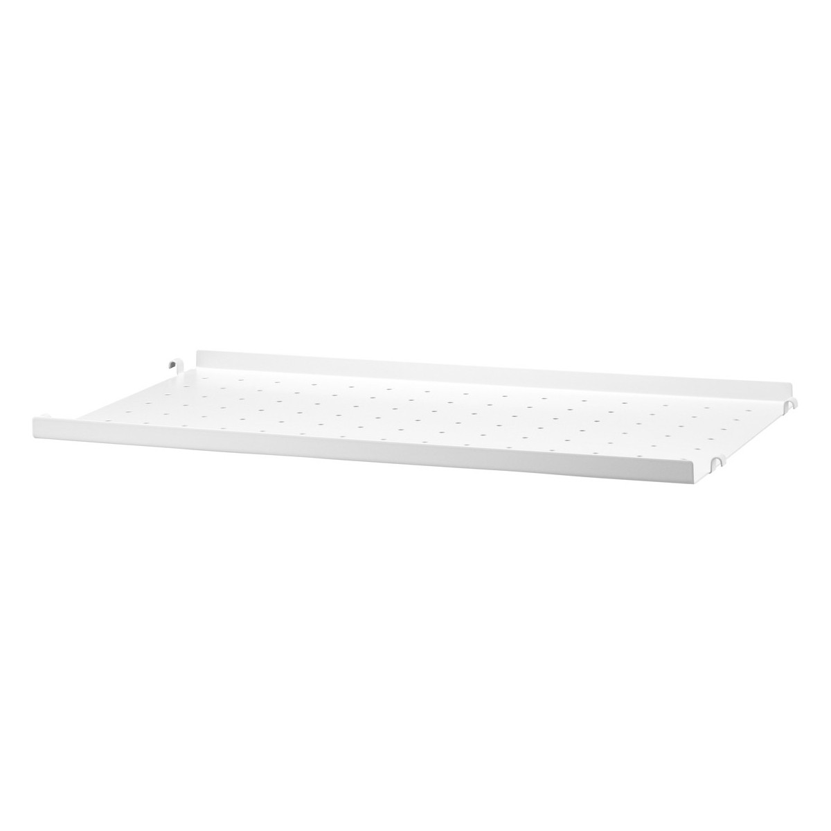 58x30cm - metal shelf, low edge - white