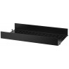 58x30cm - metal shelf, high edge - black
