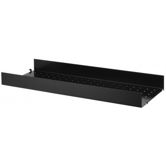 78x30cm - metal shelf, high edge - black