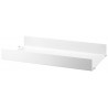58x30cm - metal shelf, high edge - white