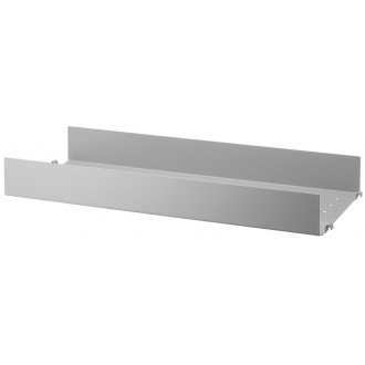 SOLD OUT 58x20cm - metal shelf, high edge - grey