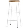 H65 - oiled oak + white steel - Cornet bar stool