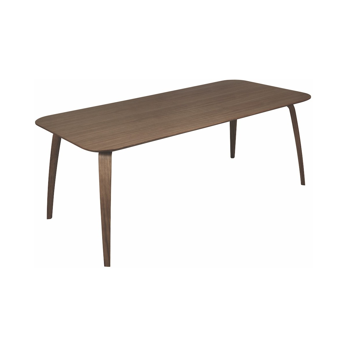 100x200cm - walnut - rectangular Gubi dining table