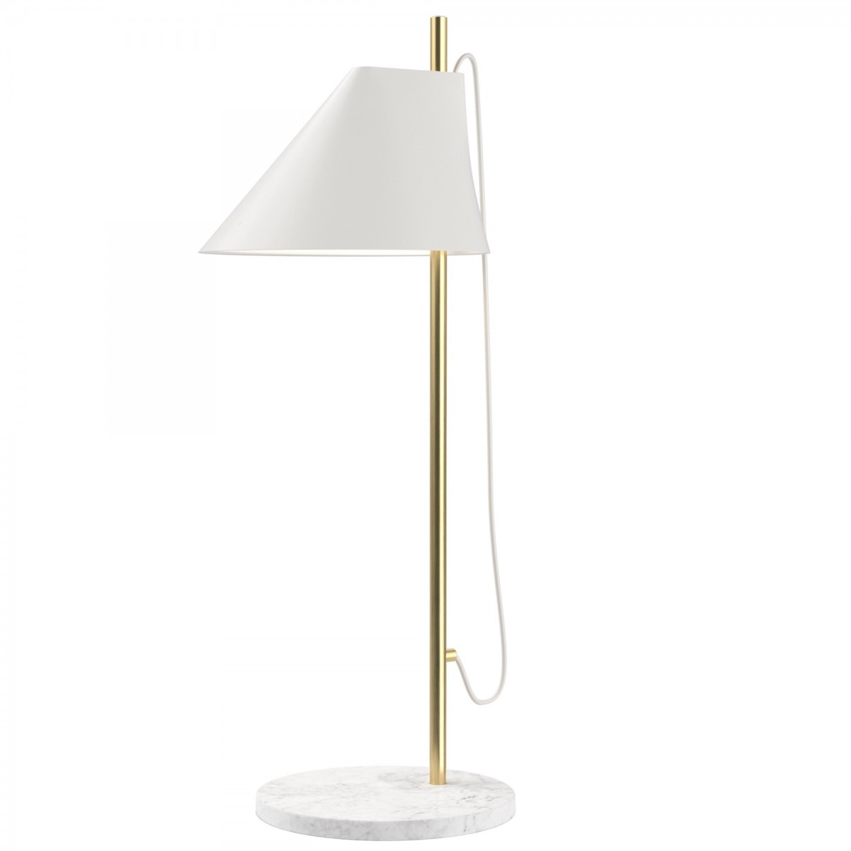 white / brass / marble - table lamp - Yuh