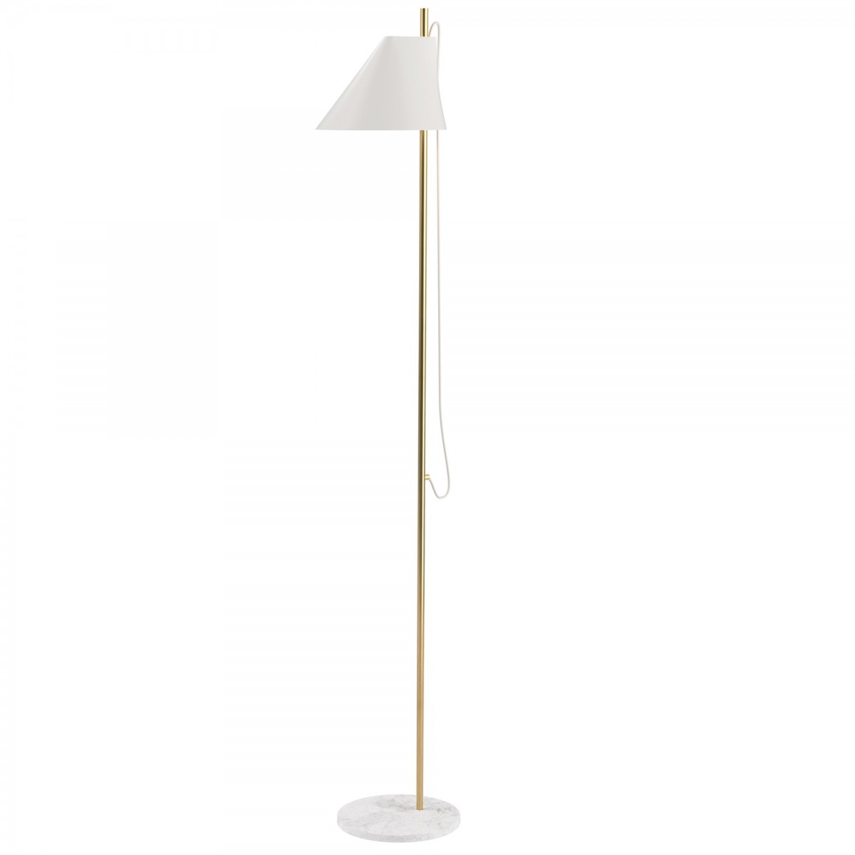 white / brass / marble - floor lamp - Yuh