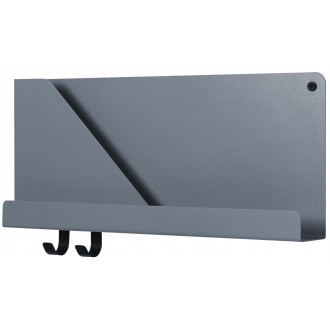 Folded shelf - bleu-gris - L51 x P6,9 x H22 cm