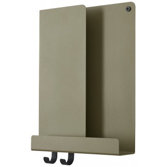 Folded shelf - L29,5 x P8 x H40 cm - olive