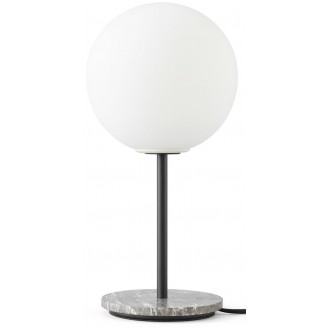 TR Bulb - lampe de table haute - marbre gris - verre opal mat