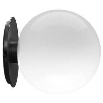 EPUISE - TR Bulb - lampe de table / applique - acier noir - verre opal brillant