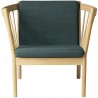 vert foncé / chêne naturel - fauteuil J146 (Mørkegrøn)